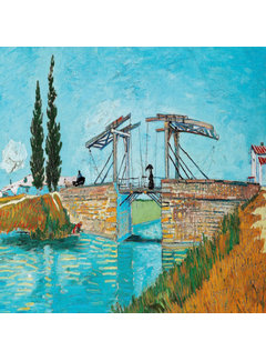 Allernieuwste.nl® Canvas Schilderij Vincent Van Gogh - DE BRUG VAN LANGLOIS BIJ ARLES - 60 x 60 cm