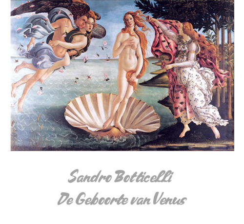 Allernieuwste.nl® Allernieuwste.nl® Canvas Schilderij Sandro Botticelli De Geboorte van Venus - kunstwerk - Woonkamer - Poster - 60 x 90 cm - Kleur