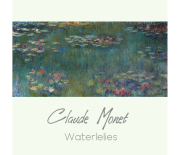 Allernieuwste.nl® Allernieuwste Canvas Schilderij Claude Monet Waterlelies - Modern Impressionisme - Poster - 60 x 120 cm - Kleur