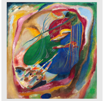 Allernieuwste.nl® Canvas Schilderij Wassily Kandinsky - Picture with Three Spots No 196 - Poster - Modern Abstract - 60 x 60 cm - Kleur