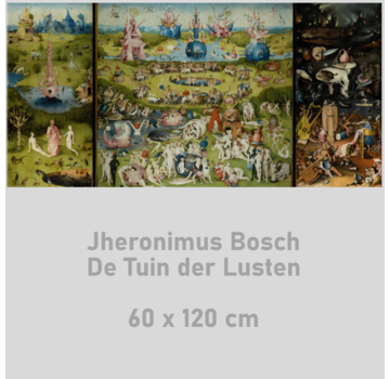 Allernieuwste.nl® Canvas Schilderij * Jheronimus Bosch De Tuin der Lusten * - Kunst aan je Muur - laat-middeleeuwse - kleur - 60 x 120 cm