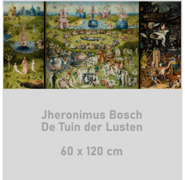 Allernieuwste.nl® Canvas Schilderij Jheronimus Bosch De Tuin der Lusten - 60 x 120 cm