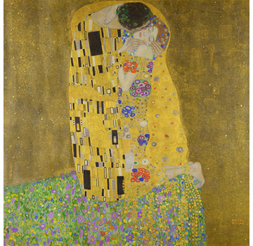 Allernieuwste.nl® Canvas Schilderij Gustav Klimt - De Kus - 60 x 60 cm