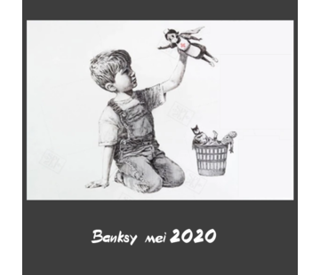 Allernieuwste.nl® Canvas Schilderij Banksy Bedankt Verpleegsters Corona Ziekenhuis - 60 x 80 cm