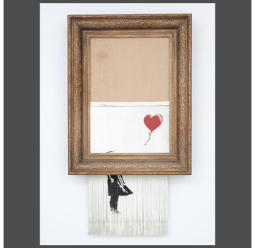 Allernieuwste.nl® Peinture sur toile Banksy Girl with Balloon Graffiti 2 -  Affiche 