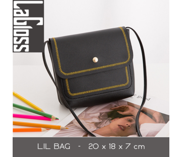 LaGloss® Klein Modisch Vierkant Tasje - Zwart