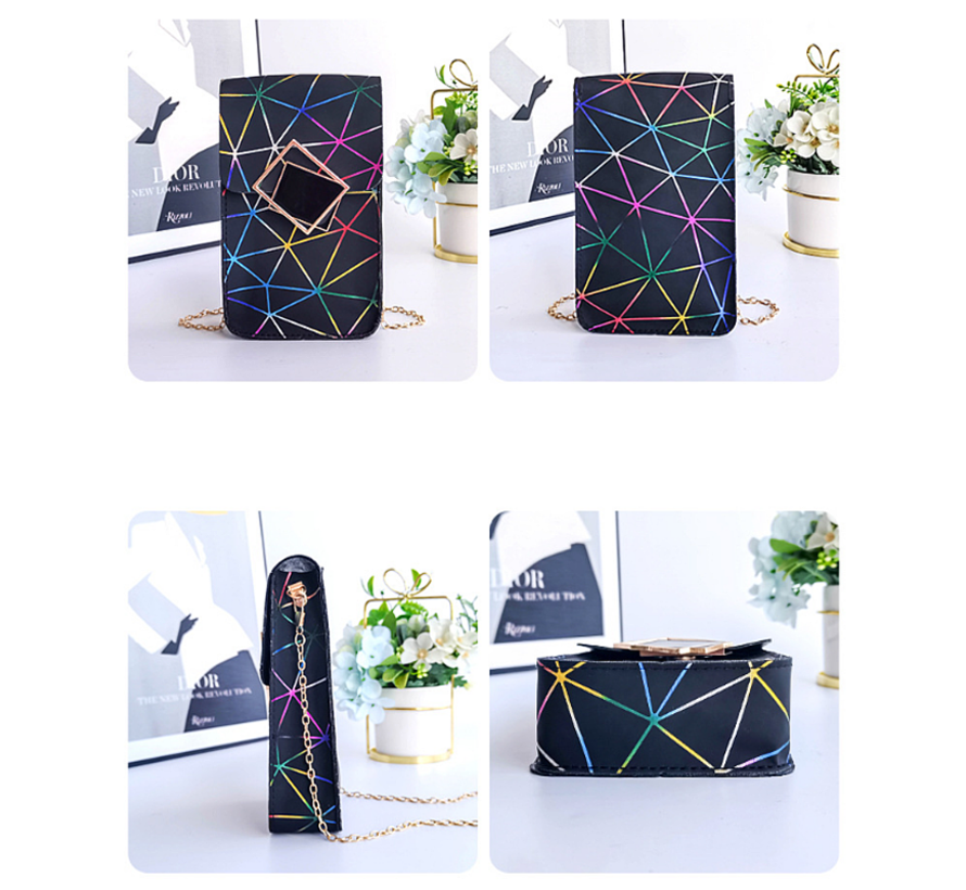 Fashion Bag Tas Mode Wit - Zwart - Mobiele Telefoon Tas - Type Lil Bag - Smartphone SchouderTas - 19x11x4.5 cm
