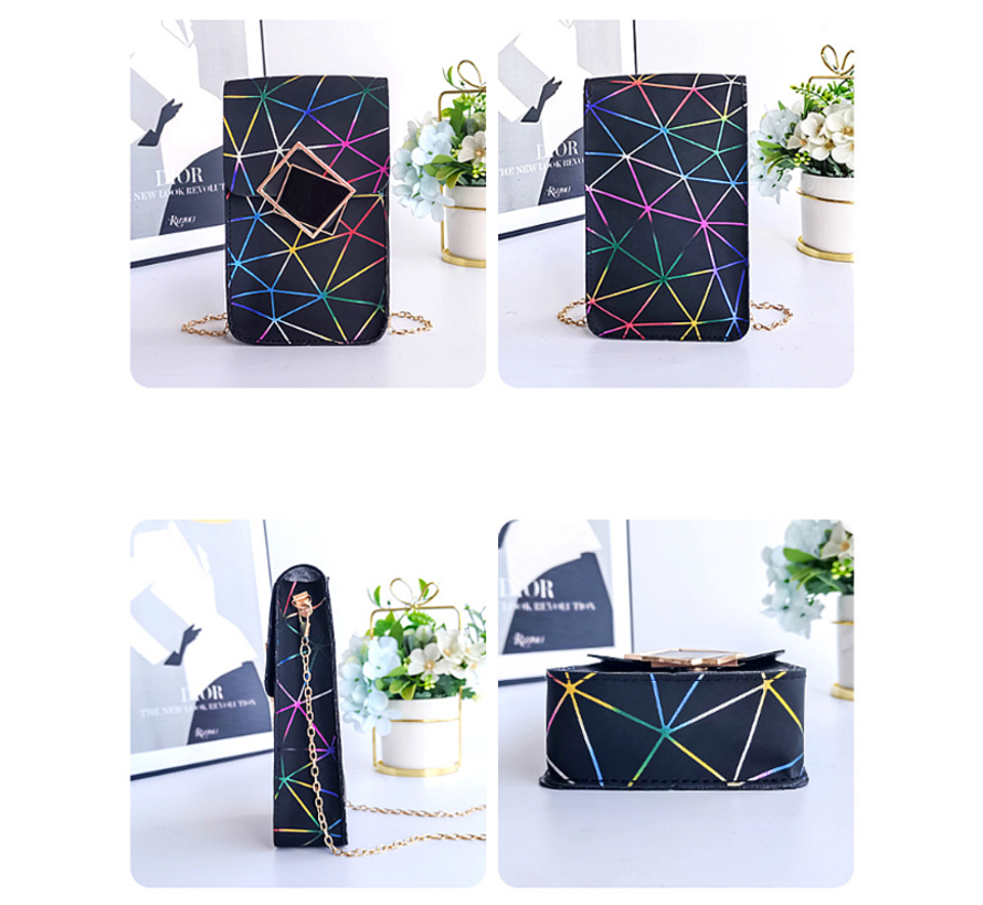Lagloss Fashion Bag Tas Mode Wit - Zwart - Mobiele Telefoon Tas - Type Lil Bag - Smartphone SchouderTas - 19x11x4.5 cm