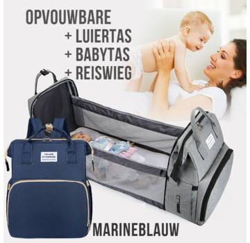 LaGloss® Multifunctionele 2-in-1 Babytas - Marineblauw