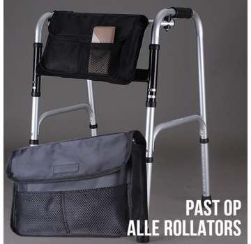 Allernieuwste.nl® Universele Rollator Opbergtas -ZWART