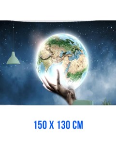 Allernieuwste.nl® Wandkleed  Save The Earth  - 150 x 130 cm