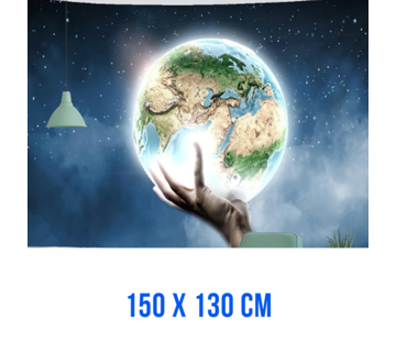 Allernieuwste.nl® Wandkleed  Save The Earth  - 150 x 130 cm