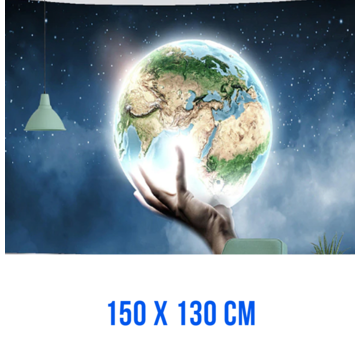 Allernieuwste.nl® Wandkleed  Save The Earth  - 150 x 130 cm