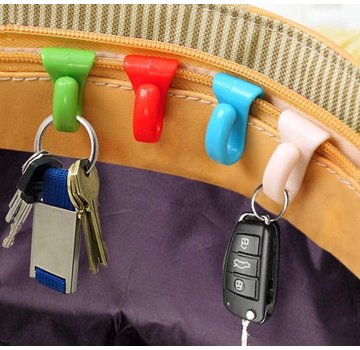 Allernieuwste.nl® SlimKy Sleutel Clips - Nooit meer uw sleutels kwijt in uw tas - Sleutelhouder - 3 Kleuren - Mix kleur