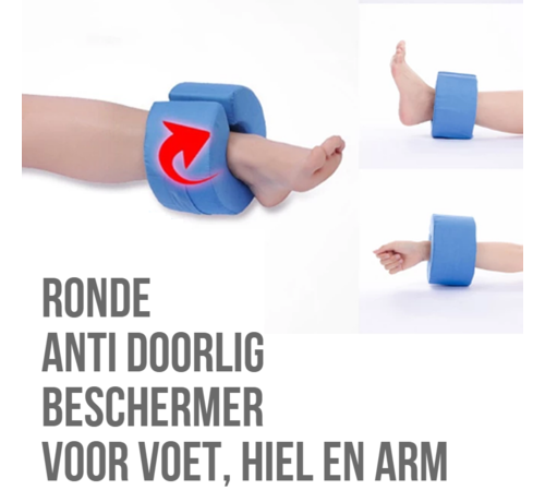 Allernieuwste.nl® Allernieuwste Ringvormige Hand- Voet- Hiel-beschermer, Anti Decubitus, Rond Elevatie Kussen - Katoen - Diameter 17 cm