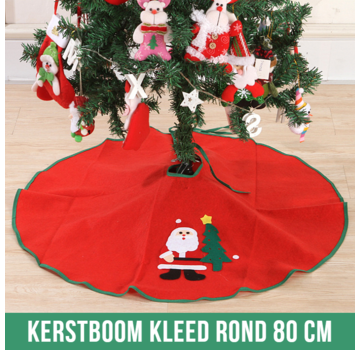 Allernieuwste.nl® Kerstboomrok Rond  - 80 cm Kerstman