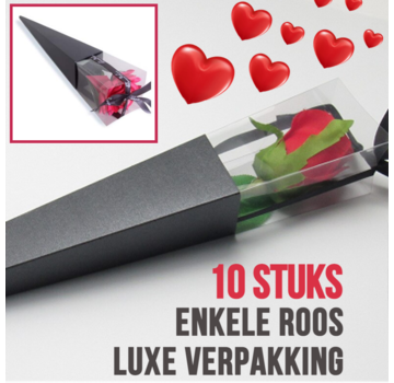 Allernieuwste.nl® 10 STUKS Luxe ROOS Verpakkingen - ZWART