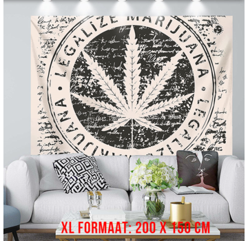 Allernieuwste.nl® Wandkleed Legalize Marihuana  - 200 x 150 cm