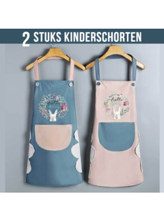 Allernieuwste.nl® 2 STUKS Kinderschorten - Turquoise + Rose