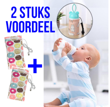 Allernieuwste.nl® 2 Stuks USB Baby Fles Verwarmer - Donut