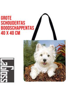 LaGloss® Linnen Boodschappentas - Welsch Hond