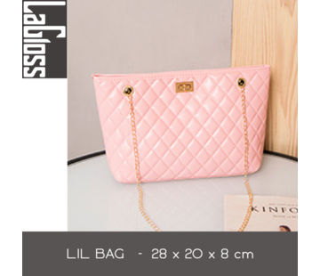 LaGloss® Geborduurd Tasje - Roze