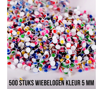 Allernieuwste.nl® 500 Stuks Gekleurde Wiebelogen - 5 mm