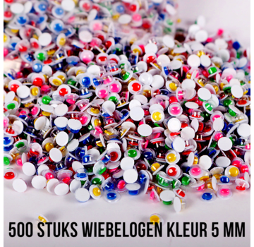 Allernieuwste.nl® 500 Stuks Gekleurde Wiebelogen - 5 mm
