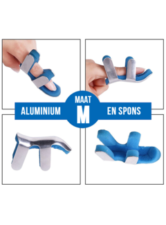Allernieuwste.nl® Vingerbrace met Aluminium Spalk - MAAT M - 7.5 cm
