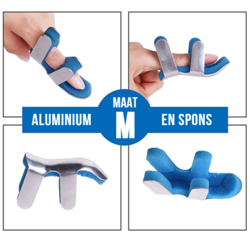 Allernieuwste.nl® Vingerbrace met Aluminium Spalk - MAAT M - 7.5 cm *