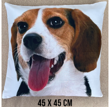 Allernieuwste.nl® Kussenhoes Beagle Hond - 45 x 45 cm