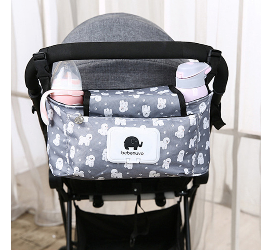 Allernieuwste® Kinderwagen Tas Luiertas Draagtas Buggy Reistas - Buggy Reis OpbergTas - Waterdicht Universeel - 33x14x16cm - KATJES