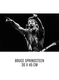 Allernieuwste.nl® Canvas Schilderij Bruce Springsteen In Concert - 30 x 45cm
