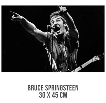 Allernieuwste.nl® Canvas Schilderij Bruce Springsteen In Concert - 30 x 45cm