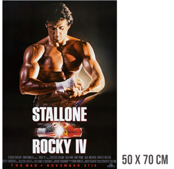 Allernieuwste.nl® Canvas Schilderij Rocky 4 Sylvester Stallone -  50 x 70 cm