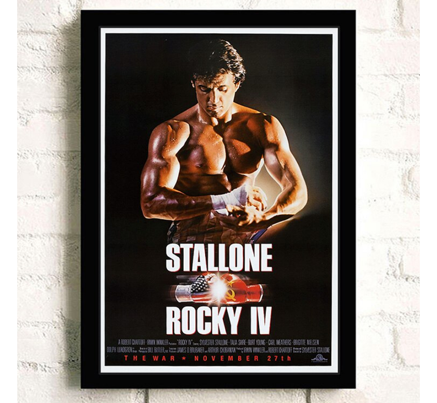 Allernieuwste.nl® Canvas Schilderij Rocky 4 Sylvester Stallone - Sportdrama Film - Kleur - 50 x 70 cm