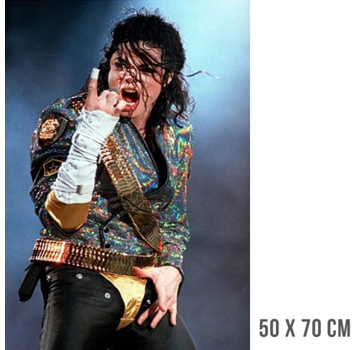 Allernieuwste.nl® Canvas Schilderij Michael Jackson King of Pop - 50 x 70 cm