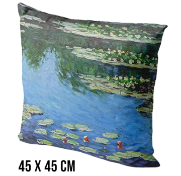 Allernieuwste.nl® Kussenhoes Waterlelies van Claude Monet - 45x45cm