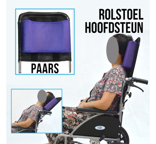 Allernieuwste.nl® Allernieuwste® Rolstoel Hoofdsteun Universeel - Opvouwbaar - Kleur Paars