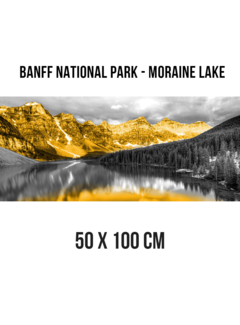 Allernieuwste.nl® Canvas Schilderij Banff National Park Alberta Canada Moraine Lake - 50 x 100 cm