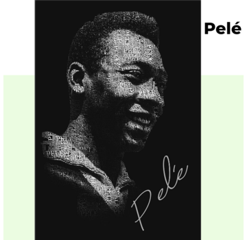 Allernieuwste.nl® Canvas Schilderij Pelé de Legende - 50x70cm
