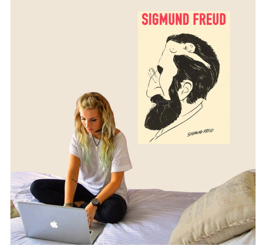 Allernieuwste.nl® Canvas Sigmund Freud What's On A Man's Mind 30x40cm Allernieuwste.nl