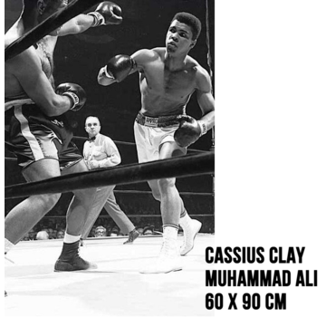 Allernieuwste.nl® Canvas Schilderij Jonge Muhammad Ali Cassius Clay - 60x90cm