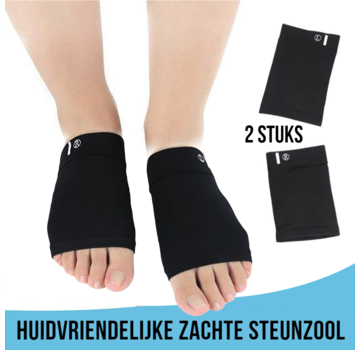 Allernieuwste.nl® 1 Paar Orthopedische Siliconen Inlegzolen - ZWART