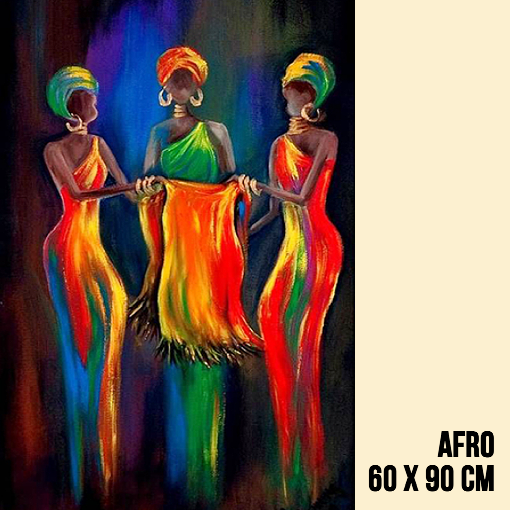 snelheid Mevrouw Meerdere Allernieuwste.nl® Canvas Schilderij Afrikaanse Vrouwen - 60 x 90 cm -  Allernieuwste.nl