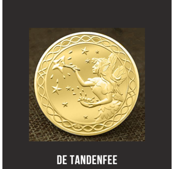 Allernieuwste.nl® Tandenfee Herdenkingsmunt - Verguld Ø 40 mm