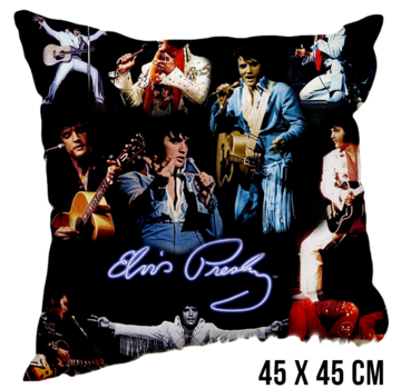 Allernieuwste.nl® Kussenhoes Elvis Presley Compilatie - 45x45 cm