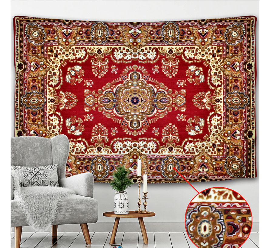 Allernieuwste.nl® Urban Loft Wandkleed Groot Wandtapijt Wanddecoratie Natuur Muurkleed Tapestry - Indian Mandala Hippie - Kleur - 230 x 150 cm