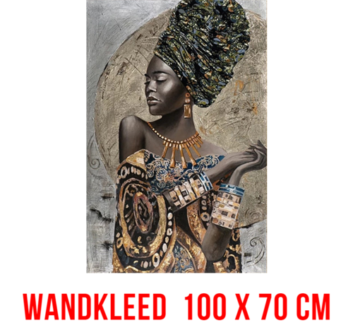 Allernieuwste.nl® Allernieuwste.nl® Afrikaanse Vrouw Urban Loft Wandkleed Groot Wandtapijt Wanddecoratie Muurkleed Tapestry - Kleur - 100 x 70 cm