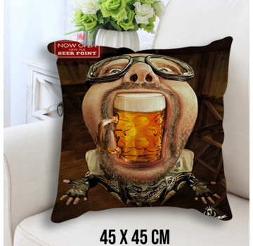 Allernieuwste.nl® Kussenhoes Grappige Bier Drinker - 45x45cm